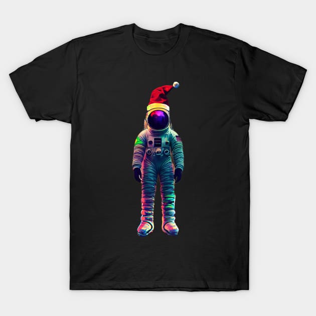 Astronaut With Christmas Hat T-Shirt by maxdax